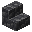 Invicon Cobbled Deepslate Stairs.png: Inventory sprite for Cobbled Deepslate Stairs in Minecraft as shown in-game linking to Cobbled Deepslate Stairs with description: Cobbled Deepslate Stairs