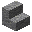 Invicon Andesite Stairs.png: Inventory sprite for Andesite Stairs in Minecraft as shown in-game linking to Andesite Stairs with description: Andesite Stairs