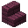Invicon Crimson Stairs.png: Inventory sprite for Crimson Stairs in Minecraft as shown in-game linking to Crimson Stairs with description: Crimson Stairs