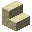 Invicon Sandstone Stairs.png: Inventory sprite for Sandstone Stairs in Minecraft as shown in-game linking to Sandstone Stairs with description: Sandstone Stairs