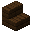 Invicon Dark Oak Stairs.png: Inventory sprite for Dark Oak Stairs in Minecraft as shown in-game linking to Dark Oak Stairs with description: Dark Oak Stairs