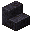 Invicon Polished Blackstone Stairs.png: Inventory sprite for Polished Blackstone Stairs in Minecraft as shown in-game linking to Polished Blackstone Stairs with description: Polished Blackstone Stairs