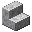Invicon Polished Diorite Stairs.png: Inventory sprite for Polished Diorite Stairs in Minecraft as shown in-game linking to Polished Diorite Stairs with description: Polished Diorite Stairs