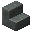 Invicon Polished Tuff Stairs.png: Inventory sprite for Polished Tuff Stairs in Minecraft as shown in-game linking to Polished Tuff Stairs with description: Polished Tuff Stairs