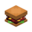 Invicon Cheeseburger.png: Inventory sprite for Cheeseburger in Minecraft as shown in-game linking to Cheeseburger with description: Cheeseburger
